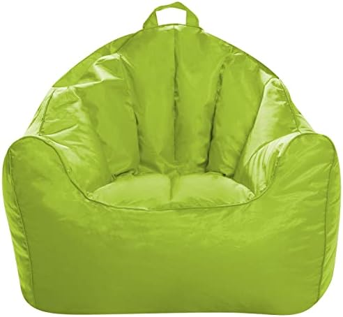 Posh Creations Structured Comfy Seat for Playrooms and Bedrooms, Large Bean Bag Chair, Malibu Lounge, Lime