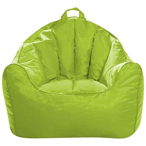 Posh Creations Structured Comfy Seat For Playrooms And Bedrooms, Large Bean Bag Chair, Malibu Lounge, Lime #TOP8