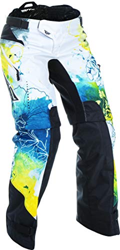 Fly Racing Unisex-Adult Kinetic Women's Over Boots Pants (Teal/Yellow, Size 26)