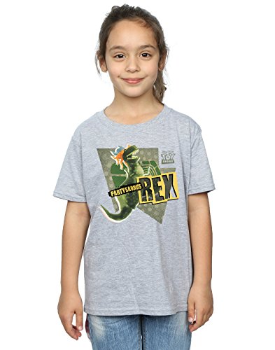 Disney Girls Toy Story Partysaurus Rex T-Shirt 7-8 Years Sport Grey