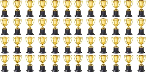 Image of Juvale Mini Trophies Bulk - 4 in, Gold-Plated Plastic, 48-Pack - Trophies for Kids & Adults - Sports, School & Party Awards