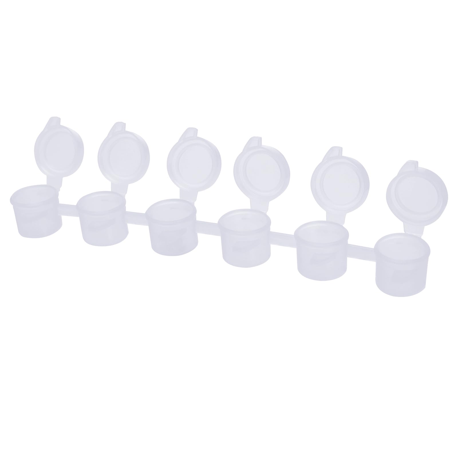 MOUYAT 200 strisce di vernice vuote, 1200 vasetti da 3 ml, mini contenitore con coperchio per glitter, pittura, perline