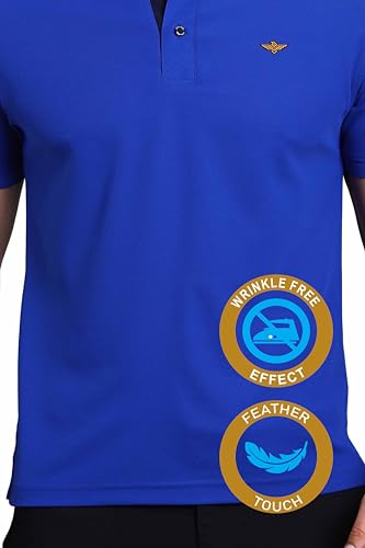 Image of STELLERS Men's Premium Polo T-Shirt Wrinkle Free Quick Dry Soft and Feather Touch Feel Regular Fit