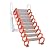 OLOTU Attic Ladder Attic Stairs Wall Mount Folding Ladder Scissor Structure Pull Down Attic Stairs 1100 lb Capacity Telescoping Ladder