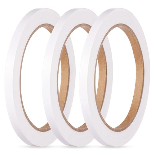 Mynoozi 3 Rollen doppelseitiges Klebeband, doppelseitiges Klebeband für Basteln, DIY, Fotos, Tapeten, Scrapbooking, Nähen, Handarbeit, Dekorationen, Gummistempel, Karten, Scha