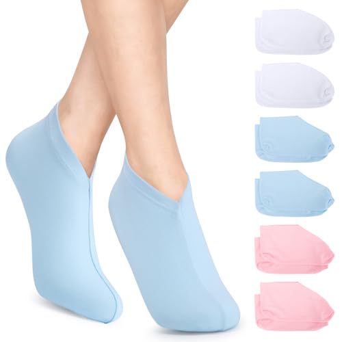 Segbeauty Calzini Idratanti, 6 Paia Lozioni Idratanti Calzini Spa, Traspirante E Riutilizzabile, per Riparare i Piedi Secchi, Donne e Uomini