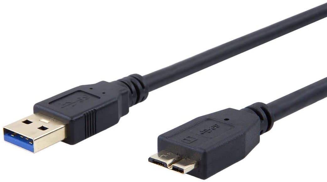 KKE Short Micro USB 3.0 Cable 1FT | Type A Male to Micro B | External Hard Drive | Data Wire | Black