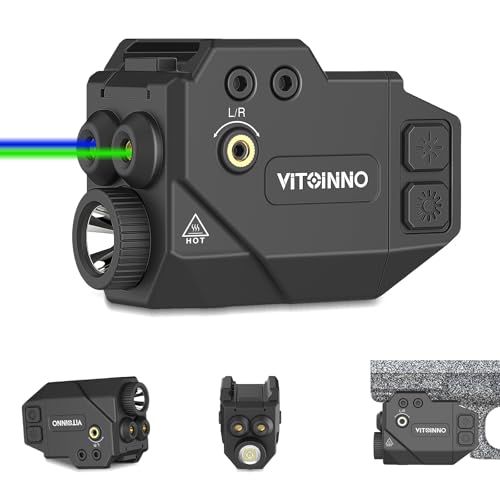 VITOINNO 500lm Pistol Light and Blue Green Beam Combo | Slidable Weapon Light and Beam for Guns with Picatinny