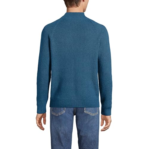 Lands' End Men's Long Sleeve Shaker Mock Neck Sweater2