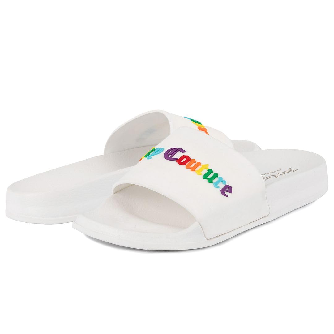 Juicy Couture Slide Sandals, Beach Flats for Women, Summer Shoes