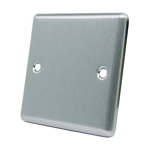 AET CSC1GBP Satin Chrome Classical Single Electrical Blanking Plate 1-Gang Cover