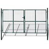 vidaXL Puerta de Malla para jardín Valla reja Pared 300x200 cm