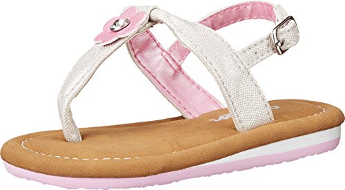 Cobian Girl's Lilah Sandals, Silver Man-Made, Leather