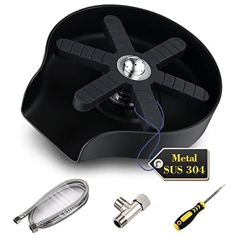 Metall-Glasbrause für Küchenspüle, Multi-Winkel-Druckbecher-Spülbecken für Spüle bietet effiziente Reinigung Cover