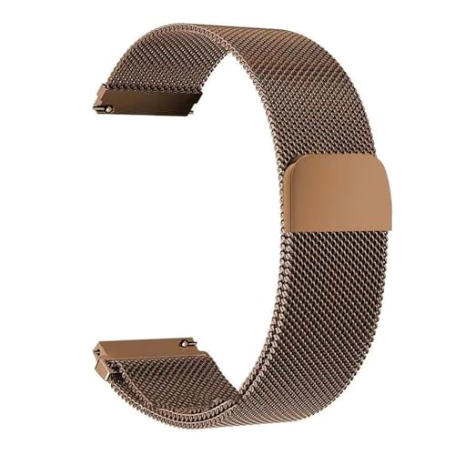 Bracelet boucle milanaise 22mm café pour Huawei GT et Samsung Galaxy