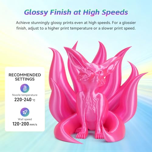 Image of FLASHFORGE Silk+ PLA Filament 1.75mm Pink, Silky Texture 3D Printing Filament, Enhanced Layer Adhesion with Stunning Surface Finish; Chrome-Like Brilliance and Silk-Smooth Perfection