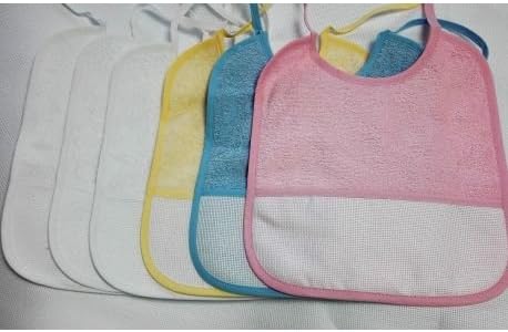 M C 6 Bavoirs A Broder Avec Poche Taille 6 Mois 1 An A Personnaliser Au Point De Croix Amazon Fr Cuisine Et Maison