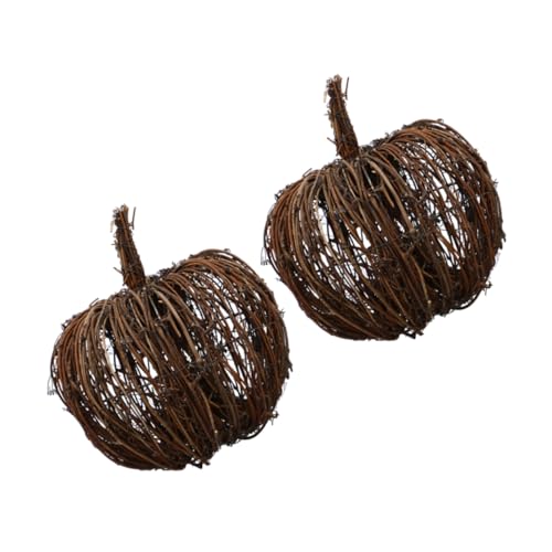 Citrouille rotin durable pour remplacer la déco plastique d'Halloween