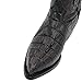 Western Shops Mens Leather Crocodile Alligator Print Western Cowboy Boots(12.5, Black)
