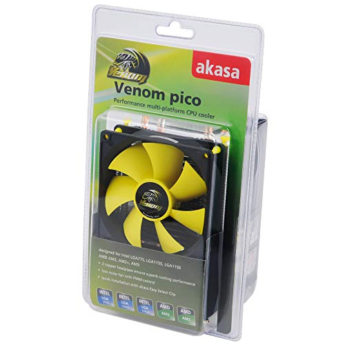 Akasa Venom Pico Processor Cooler 9.2 Cm Black - 10