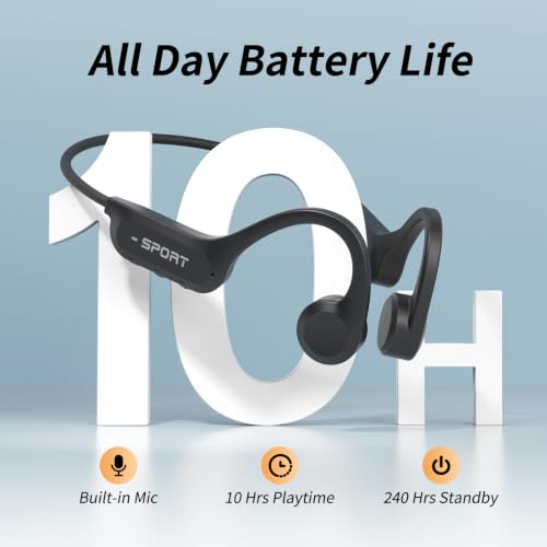 Image of CXK Bone Conduction Headphones Bluetooth 6.0 Open Ear Wireless with Mic
