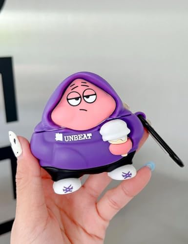 Image of Emoh Roced Case for AirPodS 4 (2024) with Keychain (ANC), Cute Cartoon Shockproof Protective Cover Compatible with Apple AirPods 4th Generation 2024 for Women and Boys (Unbeat)