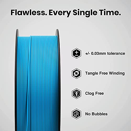 Image of Blue PLA Plus 3D Printer Filament 1.75mm, 3D Printing Filaments 1 kg Spool, Dimensional Accuracy + /- 0.02 mm