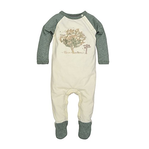 Burt's Bees Baby Baby Girl's Romper Jumpsuit, 100% Organic Cotton One-Piece Coverall, Eggshell Tree, 0-3 Months