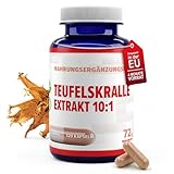 Teufelskralle (Devils Claw) 10:1 Extract 5000mg Äquivalent 120 Vegan Kapseln, Laborgeprüft, Hochdosiert, Nicht GVO, keine Füllstoffe oder Zusatzstoffe