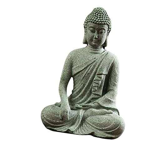 POPETPOP Fish Tank Supply Outdoor Home Decor Desk Top Decor Aquarium Buddha Decorative Outdoor Decor Blessing Tabletop Decoration Zen Figurine Décor Desktop Statue Green Sandstone
