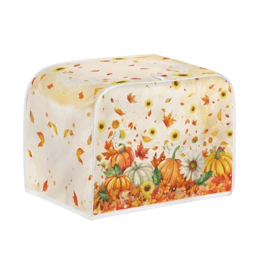Image of Autumn Pumpkin 4 Slice Toaster Cover Fall Decor