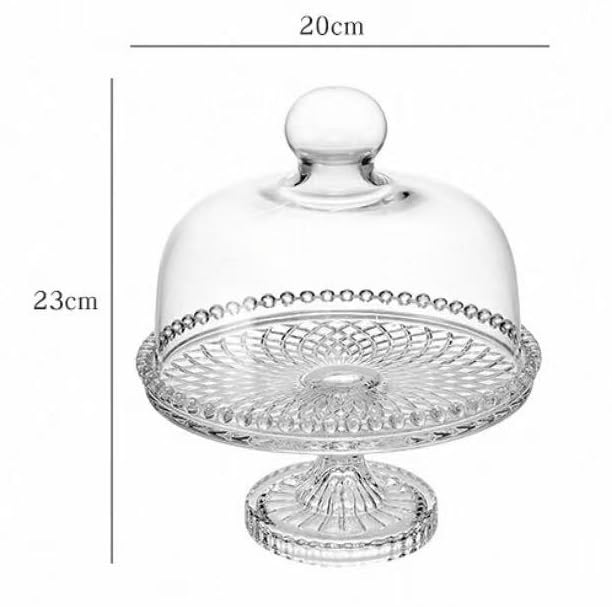 Espositore for torte, vassoio da dessert con cupola in vetro, supporto for pasticceria for prodotti da forno domestici