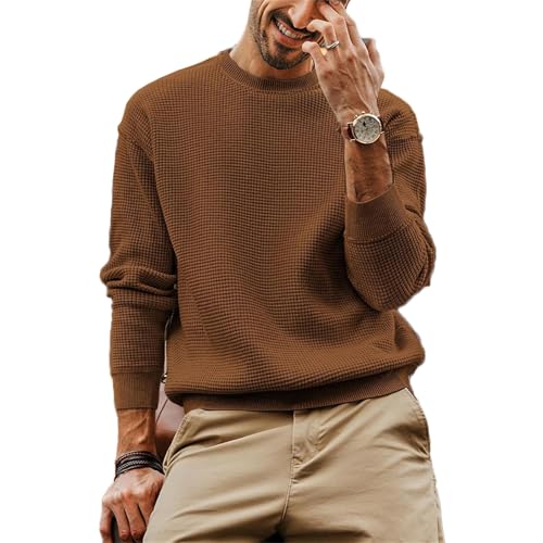 Men's Dress Crewneck Sweater Pullover Knit Long Sleeve Casual Slim Fit Pullovers3