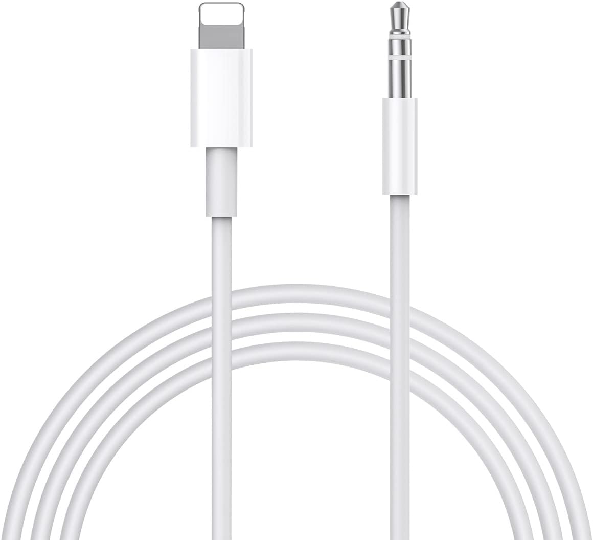 WamGraAux Cable for iPhone in Car 3.5mm Aux Cord Aux Cable Compatible with iPhone 14/14 Pro/14Pro Max/13/13 Pro/12/12 Pro/11 Pro/11/Xs/XR/X/8/7 for Home/Car Stereo/Speakers/Headphones,White,1M