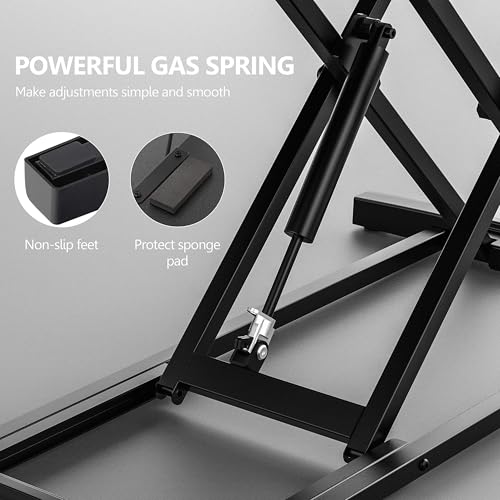 Image of FITUEYES Height Adjustable Standing Desk 36 inch Wide Sit to Stand Converter