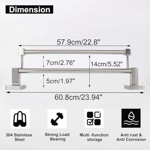 Tocten Double Bath Towel Bar thumb #5