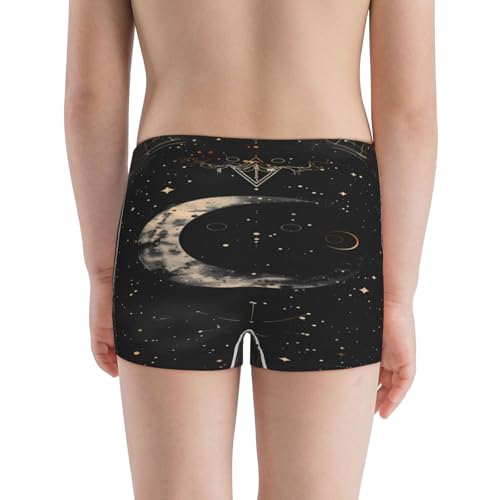 Boys' Cotton Boxer Brief Soft Underwear-Abstract Starry Sky Moon3