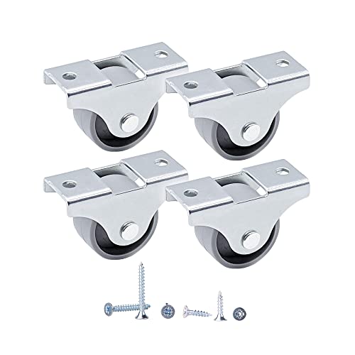 Confezione da 4 ruote in plastica da 25 mm, con