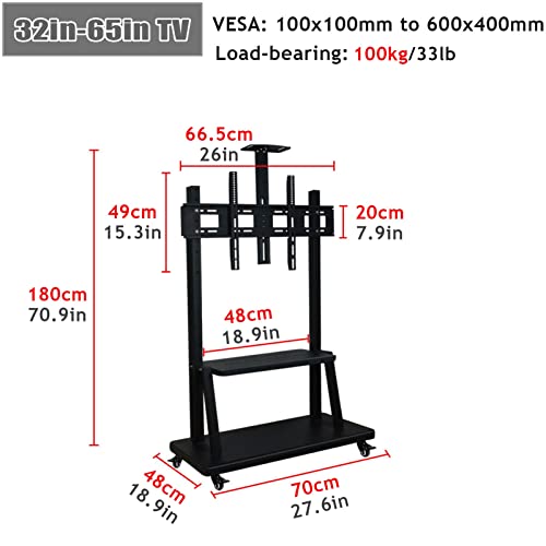 Soporte rodante ajustable para TV 32-65 pulg miniatura 7