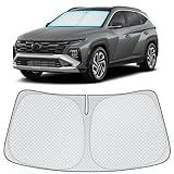 INSAUTO Windshield Sun Shade for 2022-2024 2025 Hyundai Tucson Accessories, [Upgraded 7-Layer Protection], Foldable Front Windshield Sunshade, Block Out UV Rays & Heat, Keep Car Cool