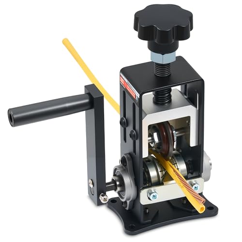 CREWORKS Manual Wire Stripper Machine Gauge Wire 0.06-1 Wire Stripper for Drill Wire Stripping Machine with 2 Feed Hole Plates Copper Wire Stripper Tool for Leftover Cable