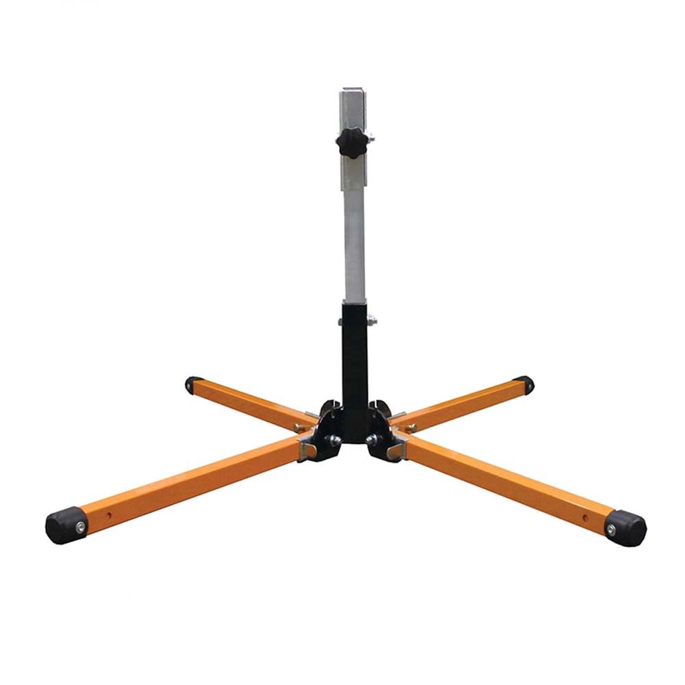 Plasticade 's Watchdog - Soporte compacto sin resorte de acero recubierto de polvo naranja para carteles enrollables de 36 y 48 pulgadas, patas de acero galvanizado extensibles con patas de goma