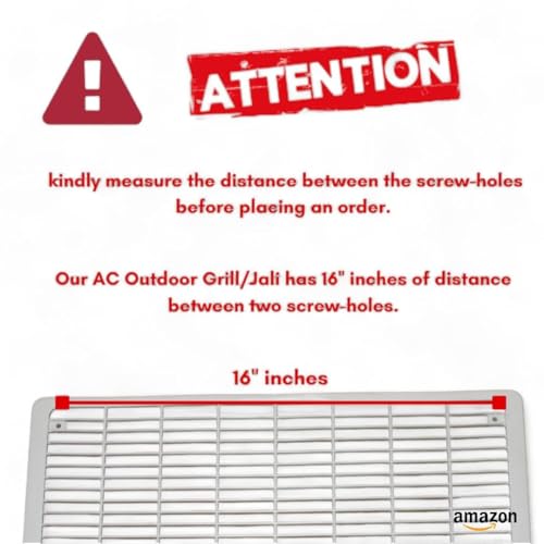 Image of A /C Outdoor Grill Jali Plastic for 1.5 TON Size (18x18 INCH), Off-White