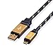 Produktbild ROLINE GOLD USB 2.0 Kabel, Typ A ST - Micro B ST, 0,8 m