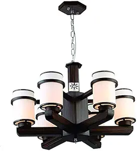 WHITERAY Chandelier Light (Brown)(corded-electric, Wood)