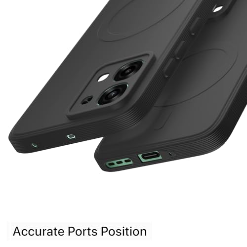 Image of Pikkme Back Cover for Oppo F31 5G / Oppo F33 5G Soft Matte Silicone Mag-Safe Design (Mag-Safe Not Support) Camera Protection | Slim Fit Bumper Cover (Black)