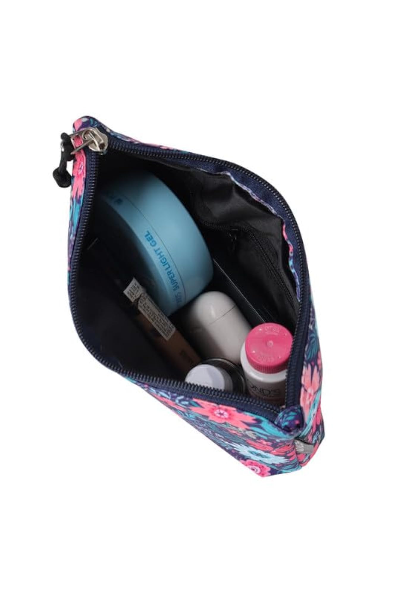 3pcs Set Women/Girls Cosmetic Pouch, Pink Flowers