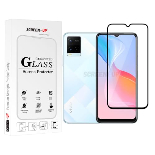 Image of ScreenUp Tempered Glass For vivo Y21G - Ultra Clear, 9H Scratch Resistant, Full Coverage, Easy Install Screen Protector