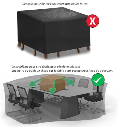 Bâche de protection extérieur imperméable 420D pour table 350cm - 5