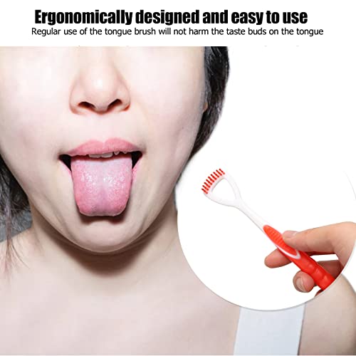 Limpador de língua, raspador de língua evita vômitos ergonômico para uso diário